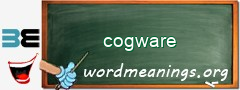 WordMeaning blackboard for cogware